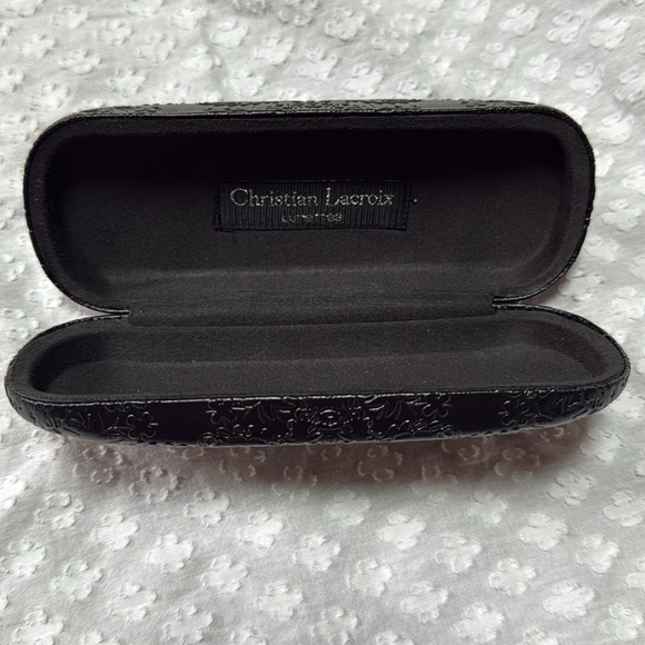 Christian Lacroix Eyeglass Case Black Hardshell - Picture 4 of 9